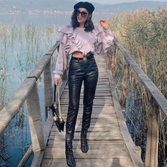 ZARA blogger fave ruffle sweater size M - Picture 1 of 14